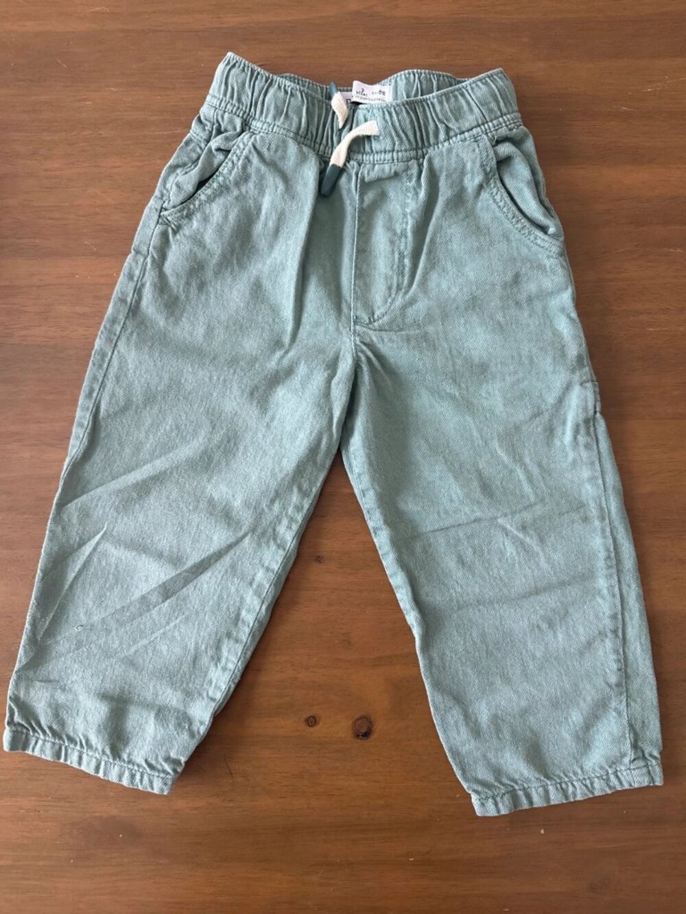 Zara Toddler Drawstring Pants - Sage Green